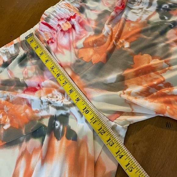 Peck & Peck Women's Orange Floral Boho Elastic Waist Stretch Lounge Pants‎ XL - Picture 5 of 7